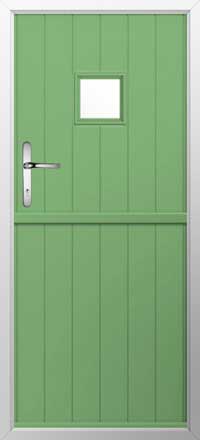 Flint Square Composite Stable Door in Pistachio Green