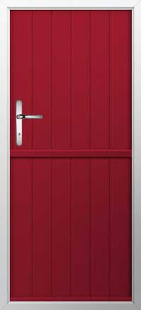Flint Solid Composite Stable Door in Ruby Red