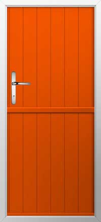 Flint Solid Composite Stable Door in Tangerine