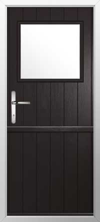 Trieste Composite Stable Door in Black Brown