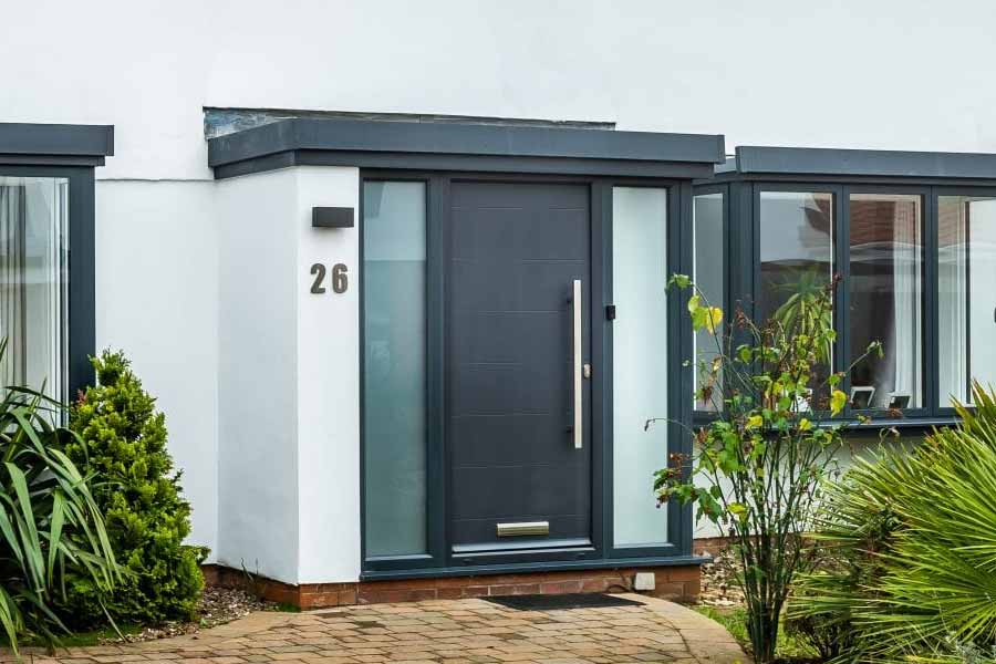 grey virtual composite door
