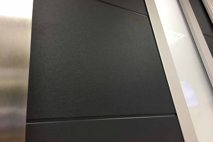 black modern virtual composite door