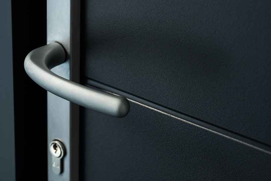 black close up non woodgrain composite door