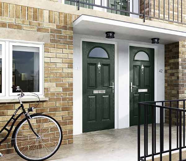 green external fd30s composite fire door for flats