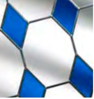 Drop Diamond decorative composite door glass