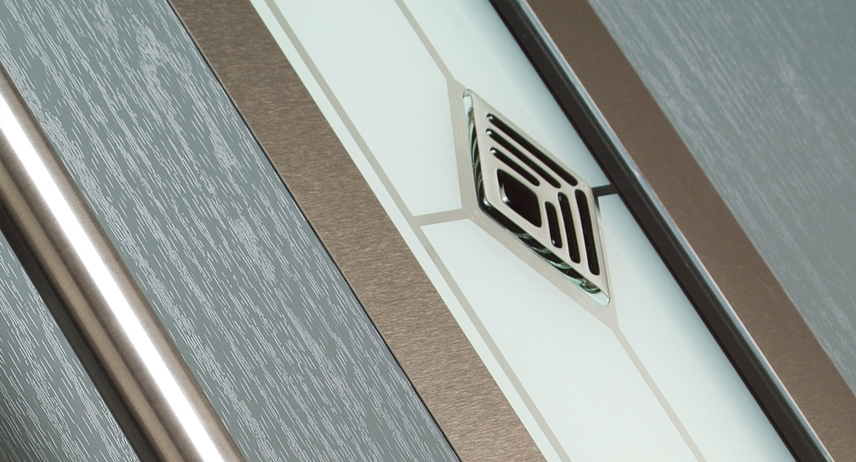 Murano decorative composite door glass