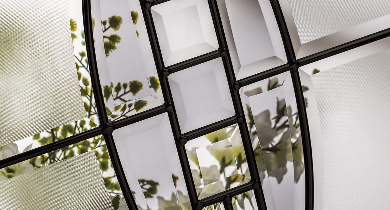 Reflections decorative composite door glass