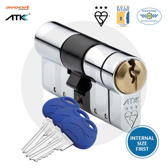 Avocet ABS ATK 3 Star security cylinder with keys