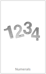 chrome door numerals