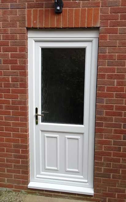 Clinton Half Panel UPVC Door in White