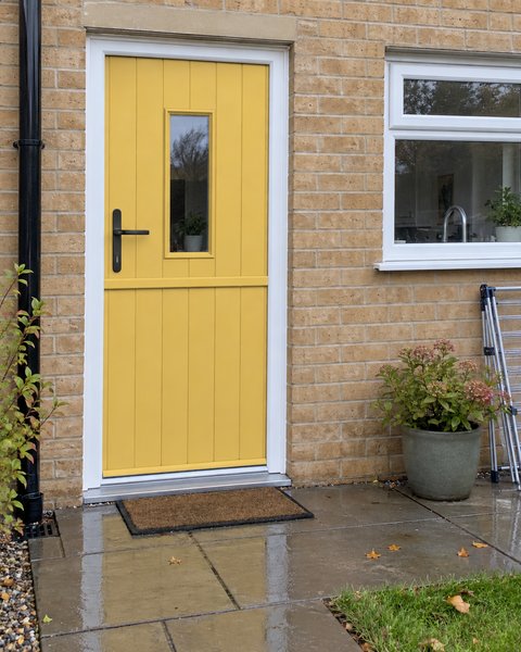 Flint 2 Composite Stable Door in Buttercup Yellow