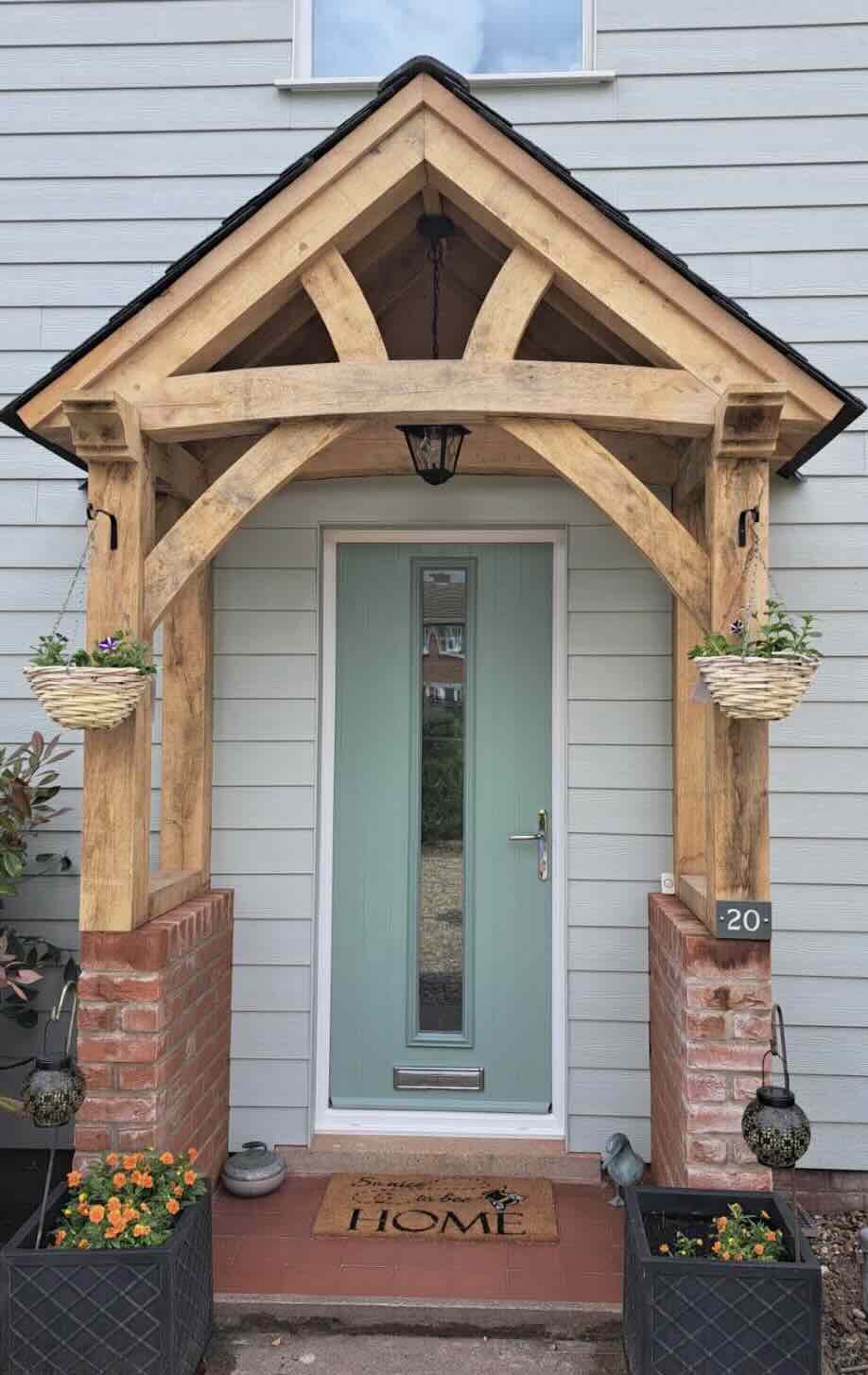 Cottage Long Composite Front Door in Chartwell Green