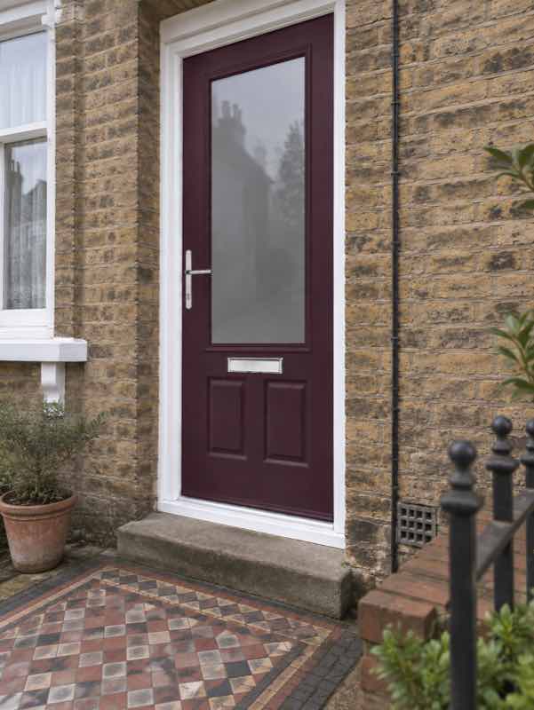 Gleneagles Glazed Composite Front Door in Purple Violet