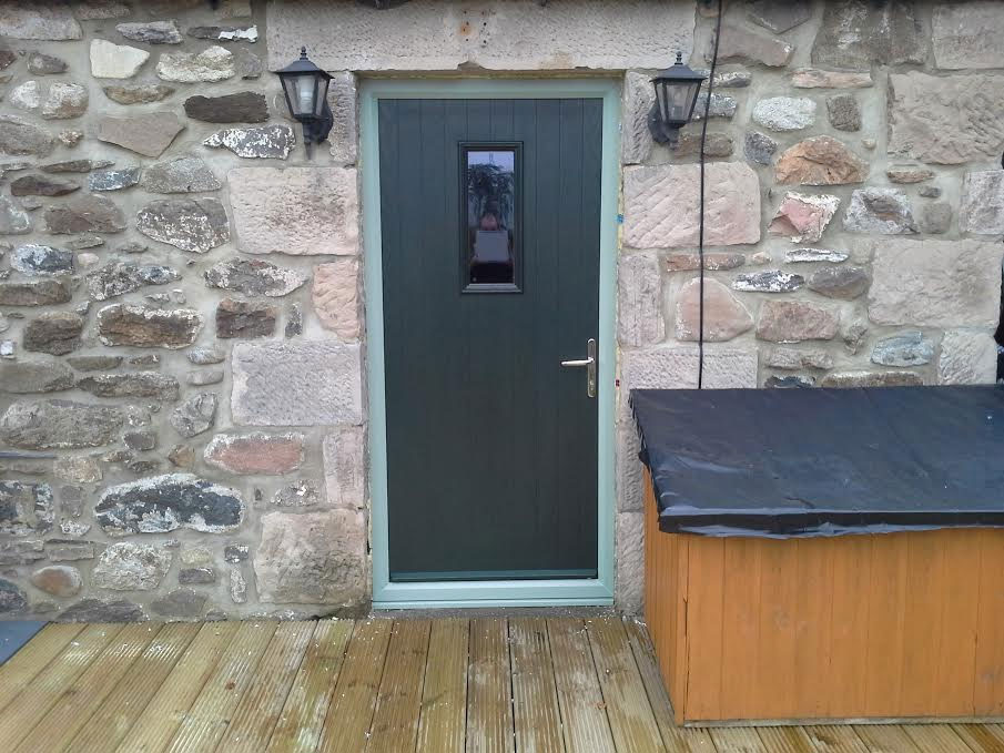 1 Square Composite Front Door in Grey