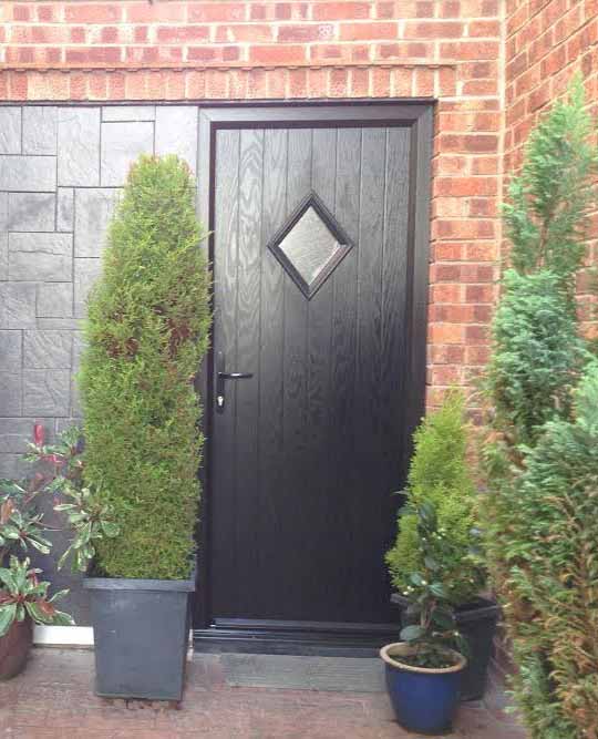 black composite back door