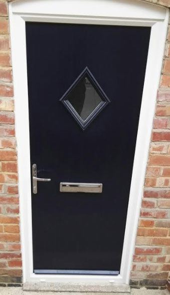 Diamond Composite Front Door in Black