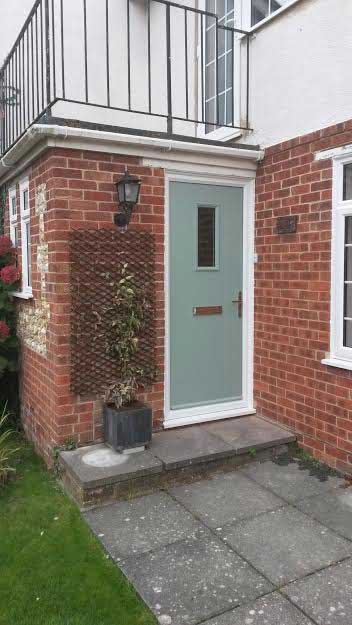 1 Square Composite Front Door in Chartwell Green