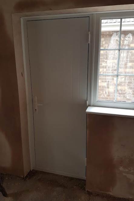 Cottage Composite Back Door in White
