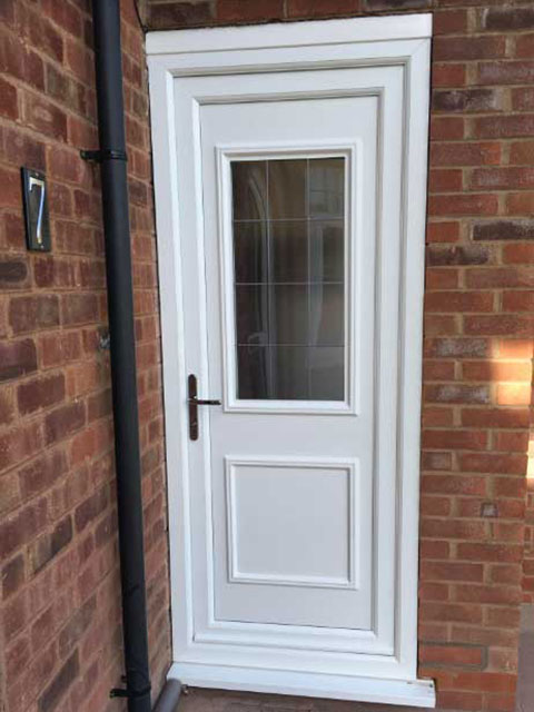 Victorian Glazed UPVC Door in White