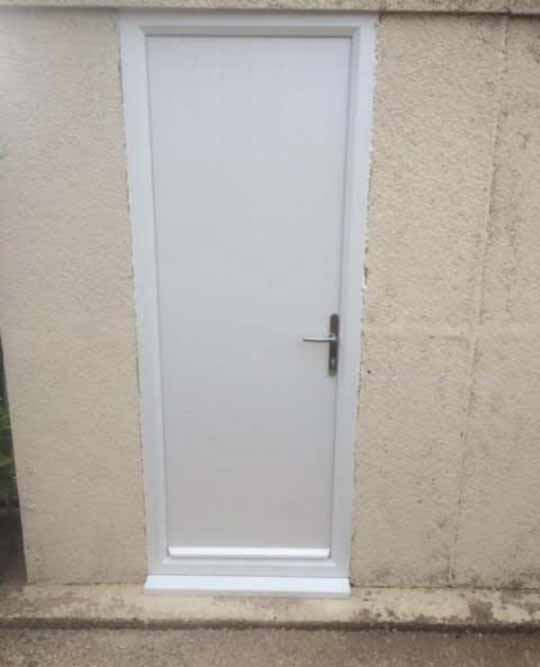 solid white composite back door