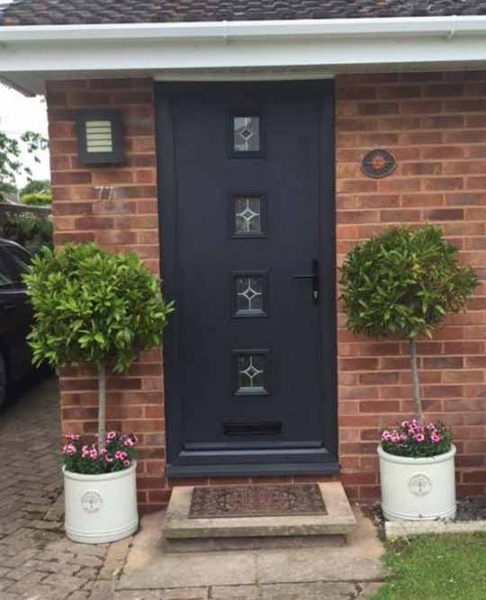 grey composite modern front door