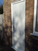 white exterior back door