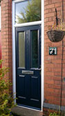 composite door with large top light