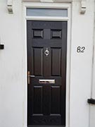 victorian composite door with top box