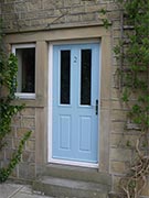 duck egg blue back door