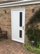 white twin glazed back door