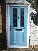 duck egg blue composite front door