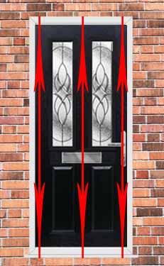 how to measure the height of a front door and frame