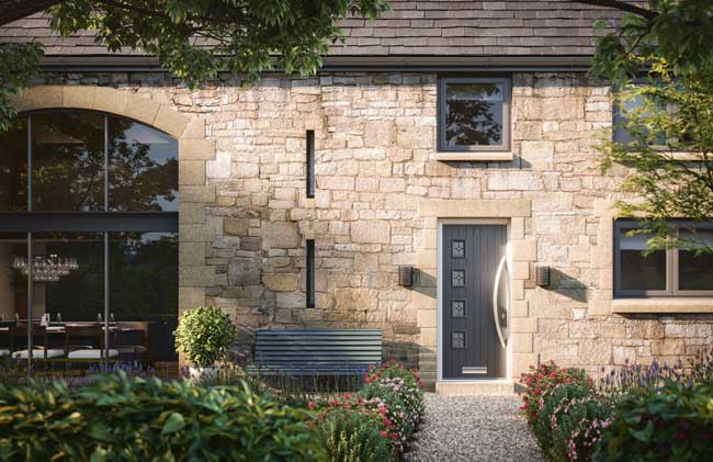 timber 4 offset square style solid core composite doors