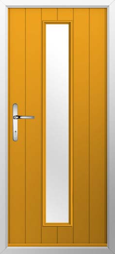 Amalfi Glazed Solidor Composite Door in Amber Gold