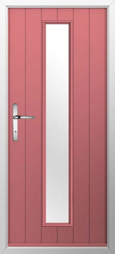 Amalfi Glazed Solidor Composite Door in Antique Rose