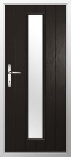 Amalfi Glazed Solidor Composite Door in Black Brown