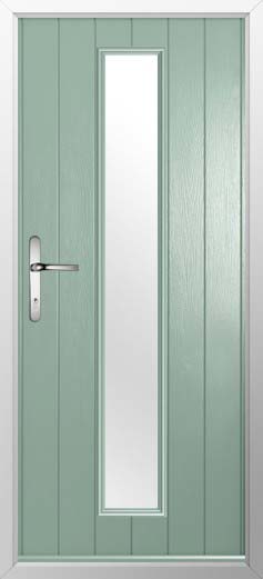 Amalfi Glazed Solidor Composite Door in Chartwell Green