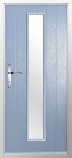 Amalfi Glazed Solidor Composite Door in Duck Egg Blue