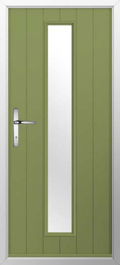 Amalfi Glazed Solidor Composite Door in Forest Green