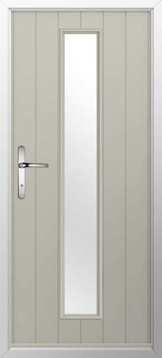 Amalfi Glazed Solidor Composite Door in Pebble Grey