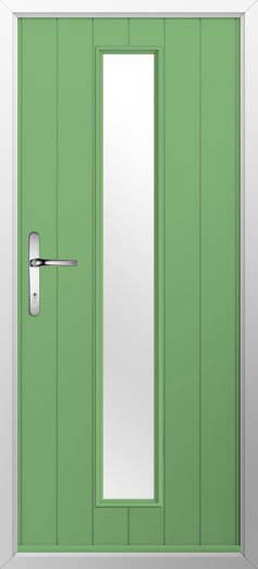 Amalfi Glazed Solidor Composite Door in Pistachio Green