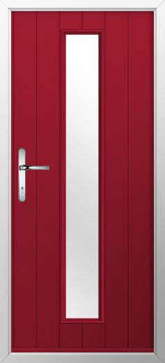 Amalfi Glazed Solidor Composite Door in Ruby Red