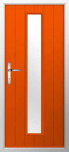 Amalfi Glazed Solidor Composite Door in Tangerine