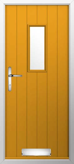 Ancona Glazed Solidor Composite Door in Amber Gold