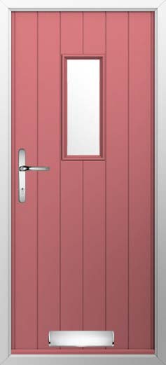 Ancona Glazed Solidor Composite Door in Antique Rose