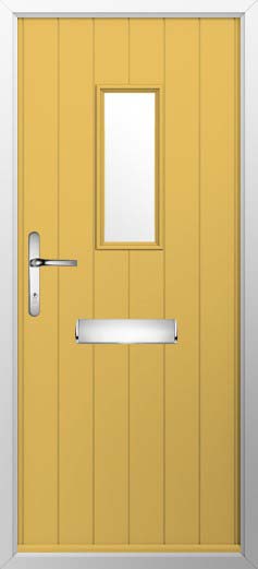 Ancona Glazed Solidor Composite Door in Buttercup Yellow