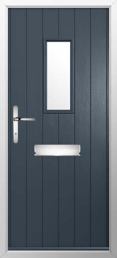 Ancona Glazed Solidor Composite Door in Anthracite Grey