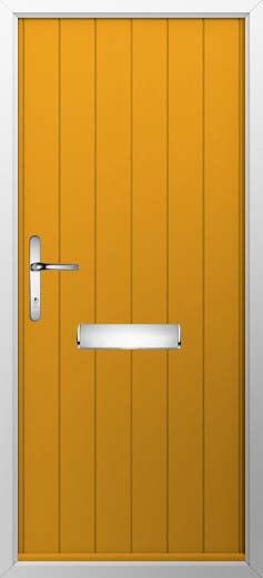 Ancona Solid Solidor Composite Door in Amber Gold