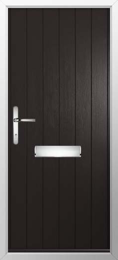 Ancona Solid Solidor Composite Door in Black Brown