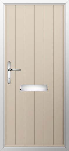 Ancona Solid Solidor Composite Door in Cream